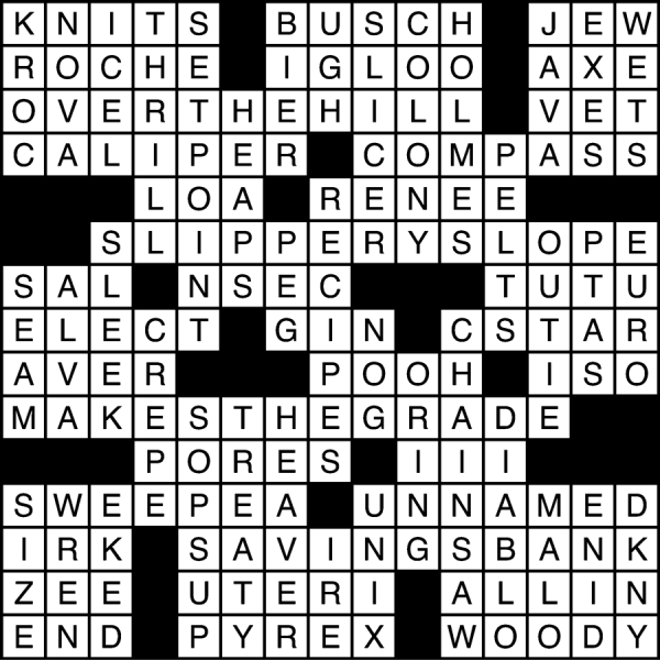 crossword answer