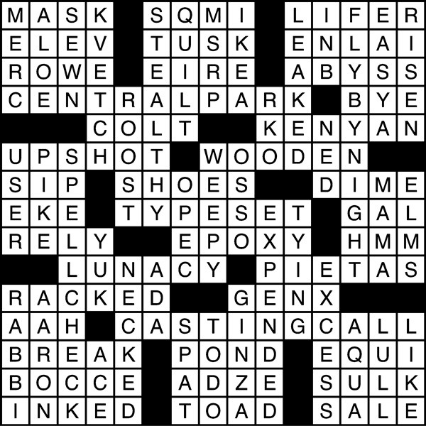 crossword answer