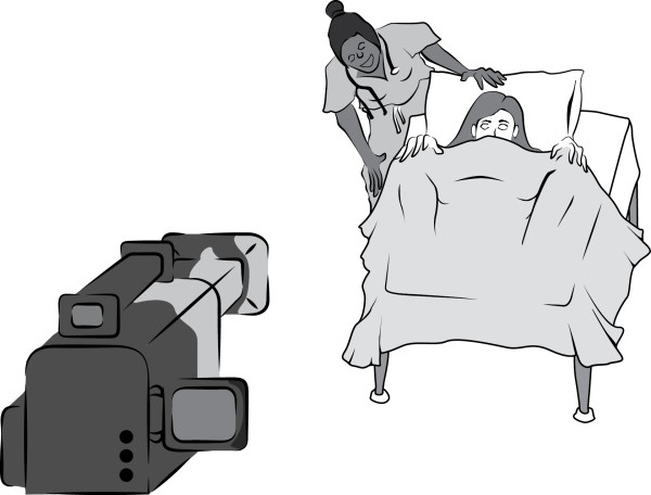 camera filming medical training illustration