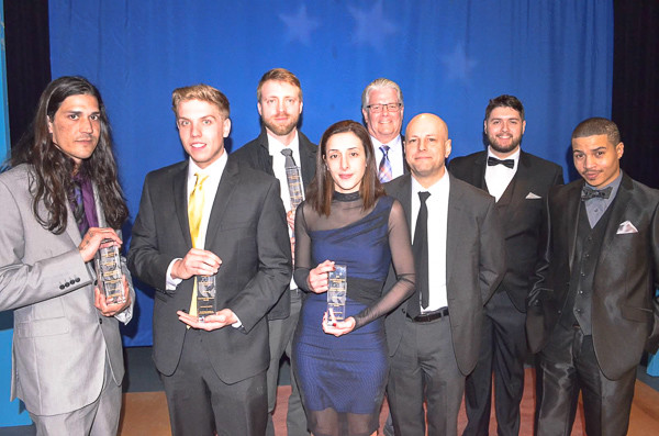 group photo of Michigan Emmy award winners and nominees