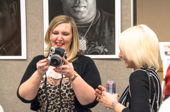 Crisandra Welch shares a laugh with Lauren Slusarz