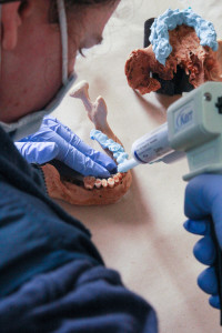 dental impressions being made on mummy.