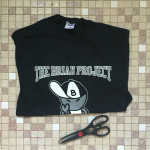 T-shirt and scissors