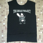 bottom of the front of T-shirt cut off