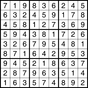 sudoku solution