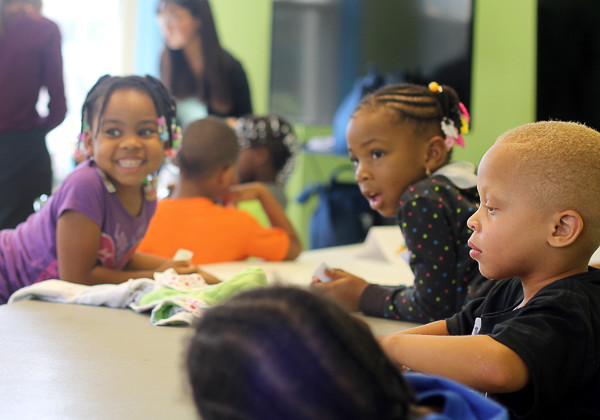 children in classroom