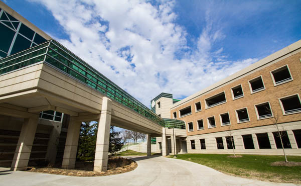 WCC's parking structure exterior - back
