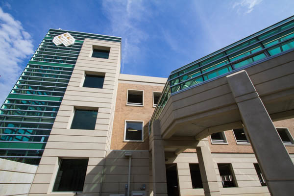 WCC's parking structure exterior - side