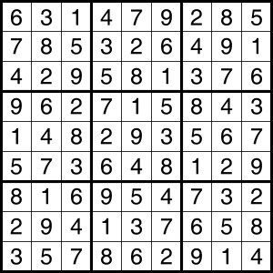 sudoku solution