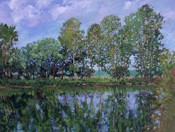 Riechart's Pond in Late Summer a painting by VanVoorhis