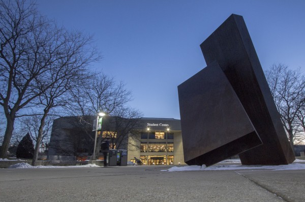 Statue outside the student center
