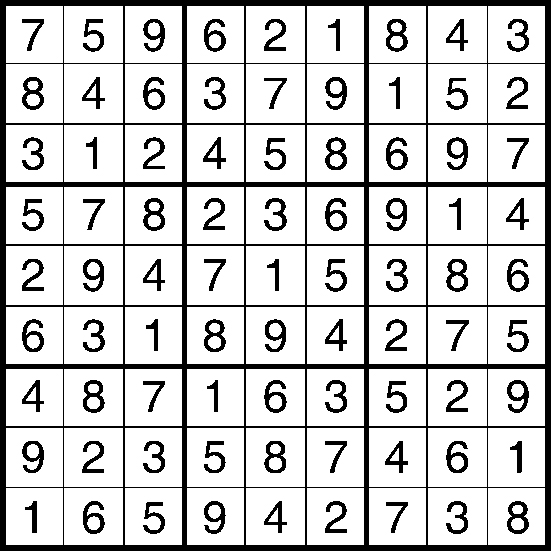 Sudoku Puzzle Answers