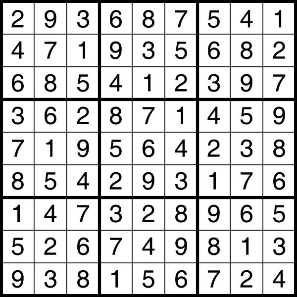 sudoku puzzle