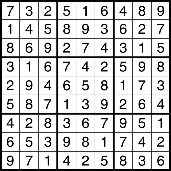 sudoku puzzle answers