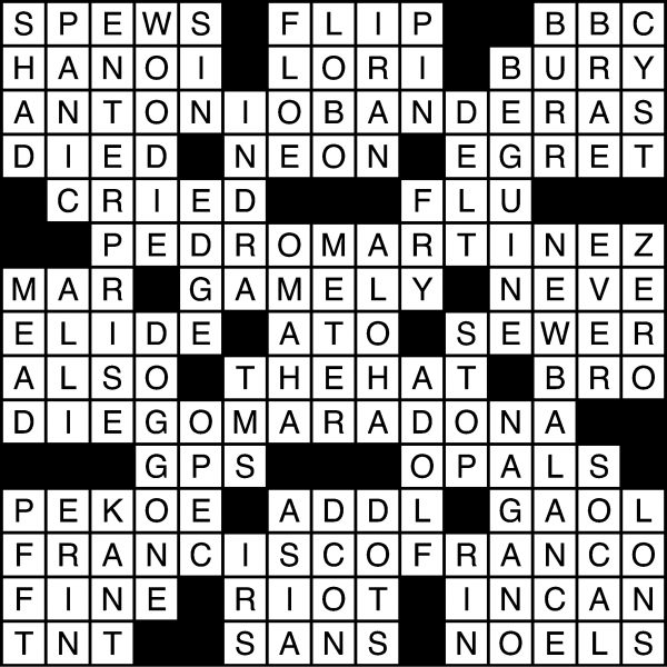 crossword puzzle