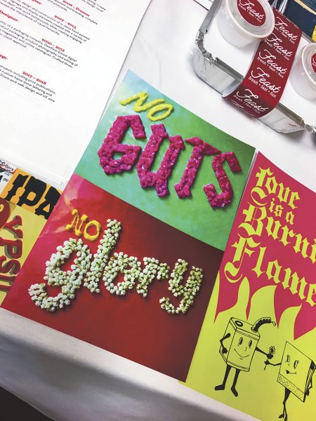 Work by Jehan Burki, graphic designer, illustration and custom lettering.Photo by Natalie Jarvie