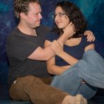 Nathan Corliss (Haemon) and Aliahna Porter (Antigone) act out a scene from the play