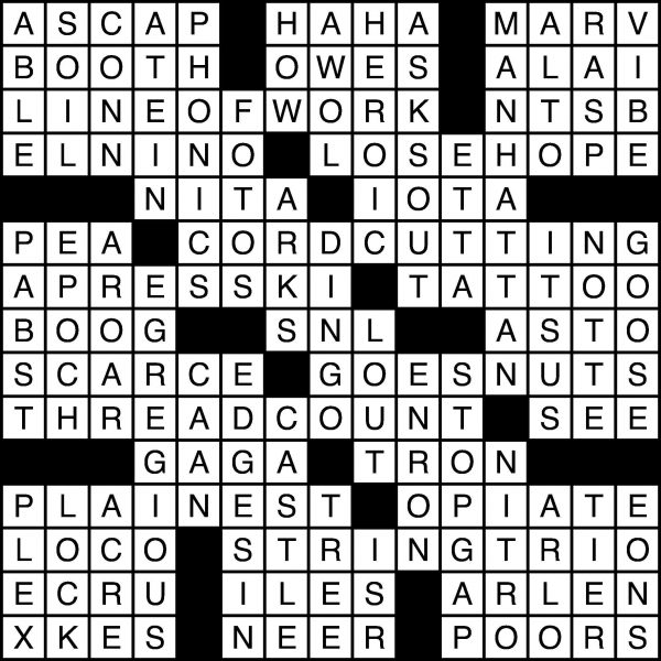 crossword answers washtenaw voice