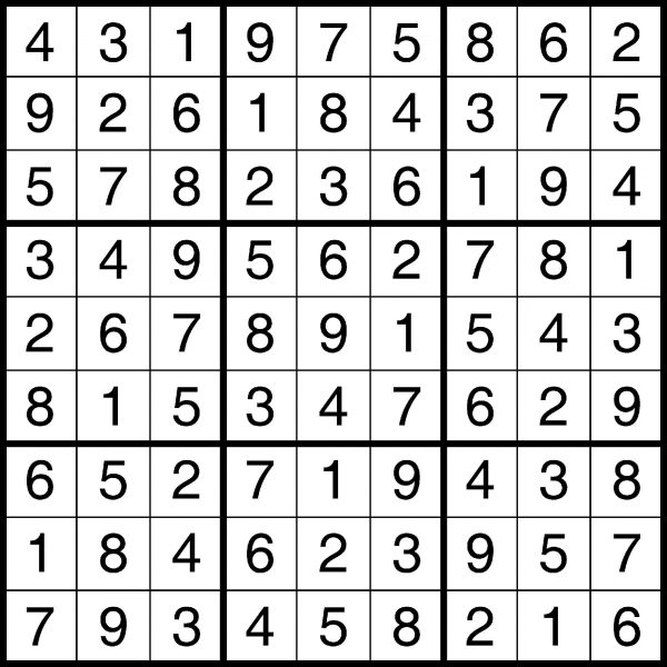 SUdoku answers September 24