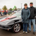WCC grads Russ and Diane Wied pose next to their 2013 Corvette. The car was modified with parts from 1963 and 1967 Corvettes and was among the class cars on display at the annual Cars and Bikes on Campus, a car and motorcycle show Sept. 30. Photo by Jennifer F. Sansbury