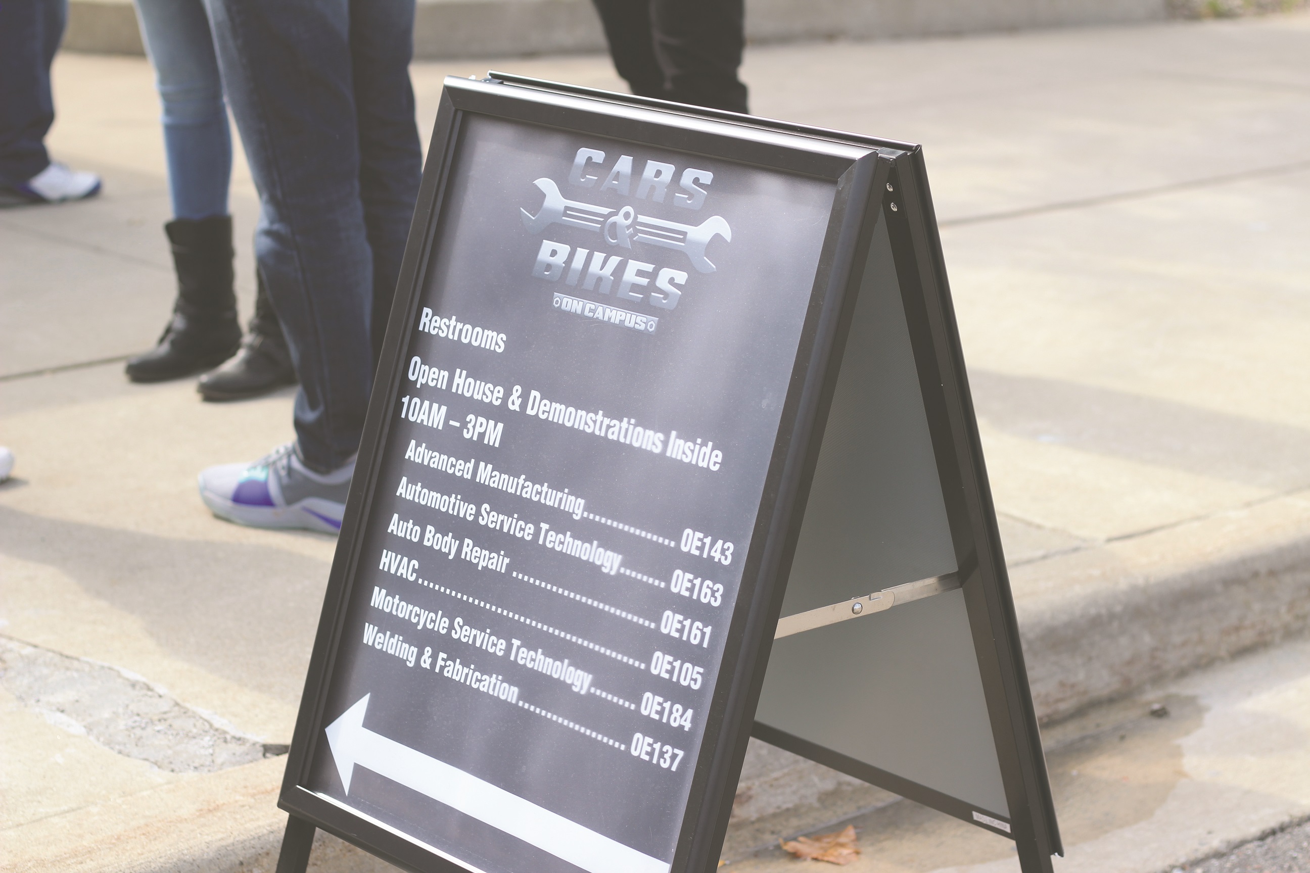 15th Annual Cars and Bikes on Campus signage. Catherine Engstrom-Hadley | Washtenaw Voice