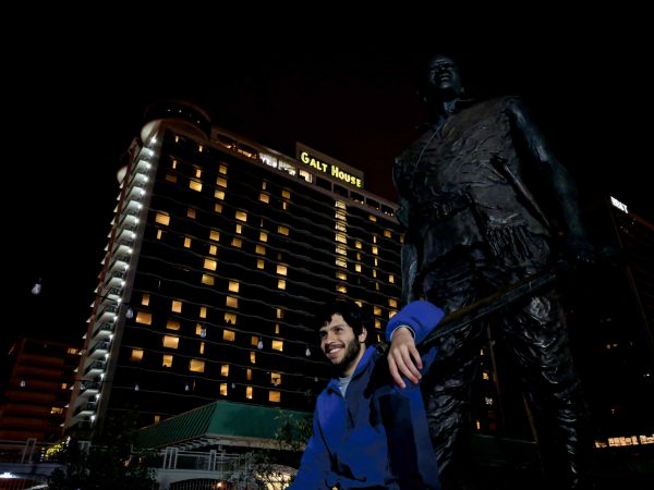 Staff Writer Danny Villalobos in front of the hotel where the conference was held. Vardan Sargsyan | Washtenaw Voice