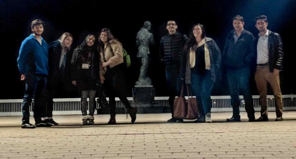 The team poses for a group photo during the first night of the trip. Vardan Sargsyan | Washtenaw Voice