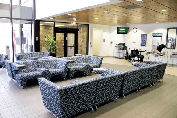 New couches in the T.I. building are just one of the many new furniture installations at WCC. Josh Mehay | Washtenaw Community College