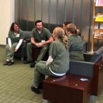 From left to right: Sue Wilton, Joe Scott, Taylor Withrow, Liz Ritchie and Tara Reid. Preetam Shokar | Washtenaw Voice