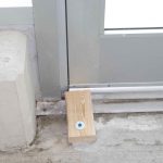 Barrier keeps the door to the fourth floor of the structure securely sealed. Josh Mehay | Washtenaw Community College