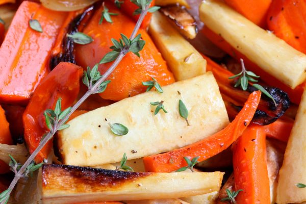 Roast root vegetables, a Thanksgiving staple. Tribune Media