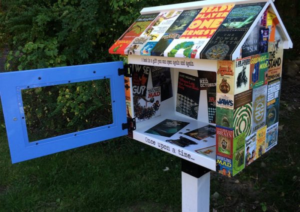 Anyone may take a book and leave a book in one of the Little Free library’s. Courtesy of The Little Free Library