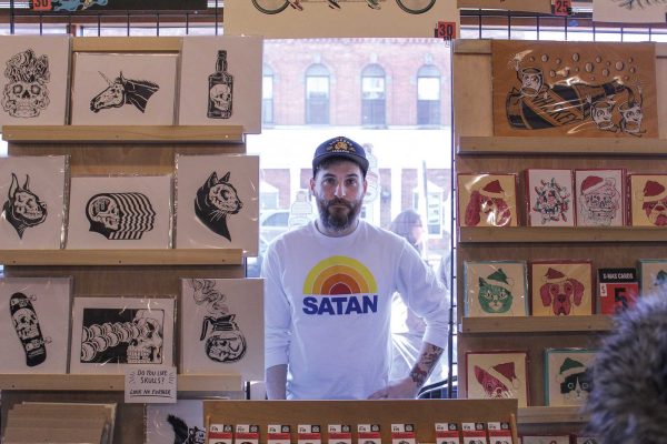 Jason Abraham Smith, owner of Lurk and Destroy, has been producing illustrations for 10 years. Here he is with work, which featured special holiday cards for the DIYpsi event. Find him at lurkanddestroy.com. Vardan Sargsyan | Washtenaw Voice