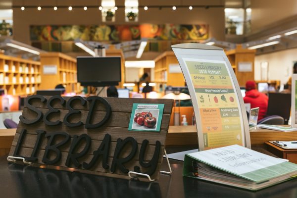 The Seed Library in the Bailey Library allows students to borrow seeds to grow their own gardens. Sara Faraj | Washtenaw Voice