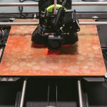 The 3D-printer in action on the second floor of the Bailey Library. Sara Faraj | Washtenaw Voice