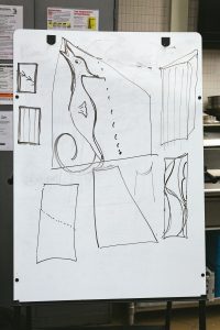 Sketches of the ice sculptures being planned. Danny Villalobos