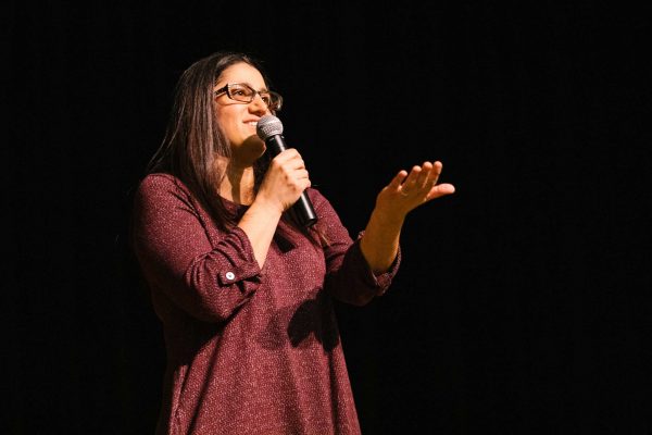Dr. Mona Hanna-Attisha visited WCC for Women’s History Month and gave a talk in the Towsley Auditorium on March 6. Sara Faraj | Washtenaw Voice