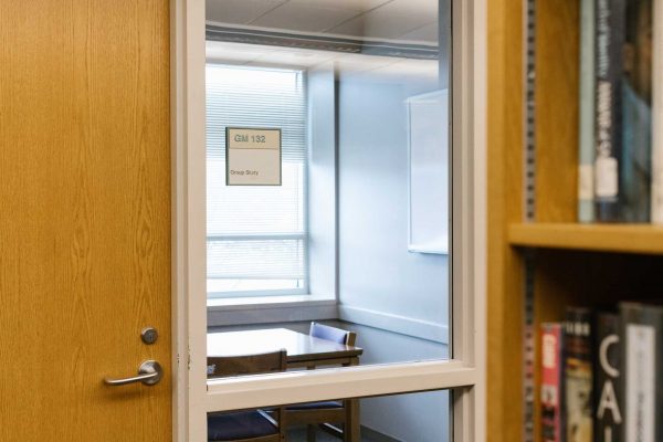 A group study room in the Bailey Library. Sara Faraj | Washtenaw Voice