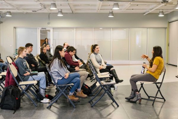 Maria Paula Salazar also directly shared examples as to how she succeeded in applying to MSU. Sara Faraj | Washtenaw Voice