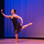 Michelle Lanuti performing her piece, “Nocturnes.” Lily Merritt | Washtenaw Voice