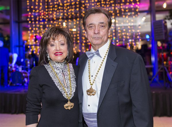 President Rose Bellanca and her late husband Joseph posed at the WCC Foundation Mardi Gras Gala in February, 2018. Washtenaw Voice File Photos
