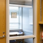 One of the group study rooms in the Bailey Library.