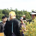 Greg Vaccavek, a native plant expert with a degree in natural resources, demonstrates how common ragweed is wind-pollinated, often causing hay fever symptoms. Ragweed tends to grow in disturbed soil. Lilly Kujawski | Washtenaw Voice
