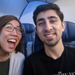 Lily Merritt and Vardan Sargsyan before takeoff.