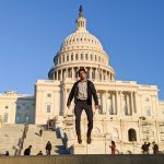 Vardan Sargsyan in front of the Capitol Building.