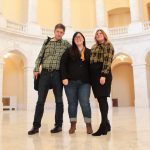 Nicholas Ketchum, Catherine Engstrom-Hadley and Lilly Kujawski visited the Cannon House office building.