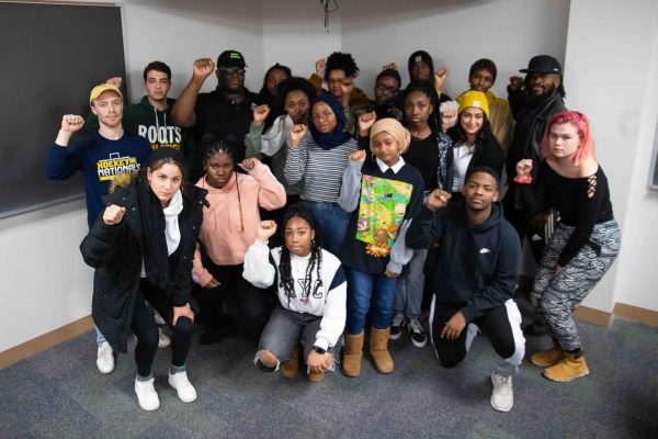 Members of the Black Student Union at a meeting. Lily Merritt | Washtenaw Voice