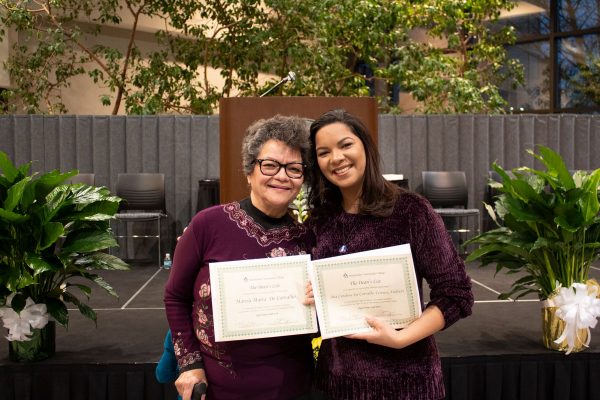 Marcia Maria De Carvalho, 71, and Ana Carolina De Carvalho Ferreira Andrade, 36, are a mother and daughter both attending WCC. They received high honors at the convocation ceremony. Lilly Kujawski | Washtenaw Voice