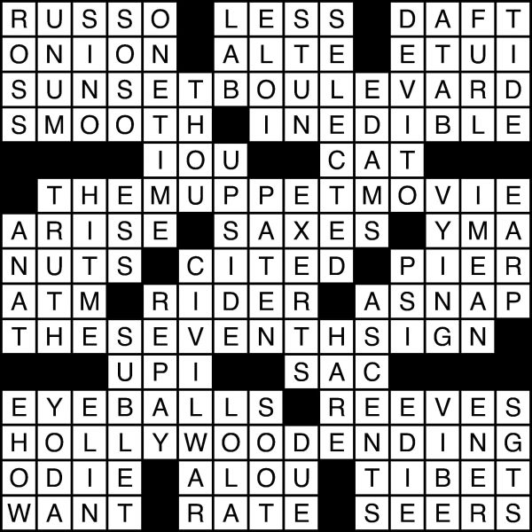 Crossword answers 02/25/2020