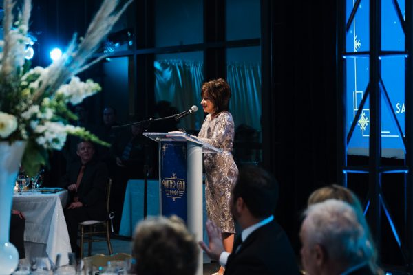 President Rose B. Bellanca addressing the audience at the 2020 Winter Gala. Torrence Williams | Washtenaw Community College